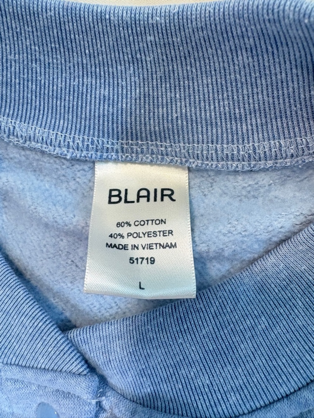 Blair Light Blue Snap-Front Sweatshirt Jacket - Picture 3 of 3